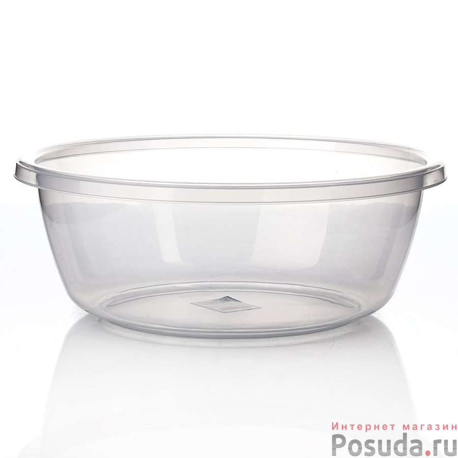 Миска круглая прозрачная, объем 1 л
