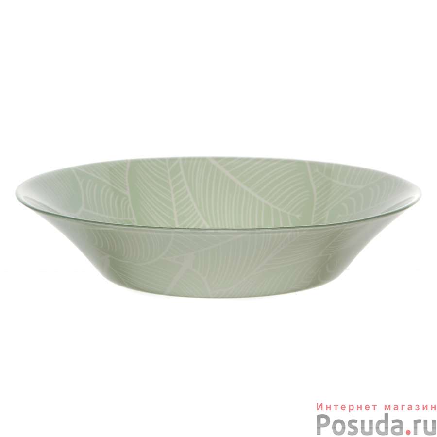 Тарелка глубокая упроч.Pasabahce Ливс зел. 220 мм 2 цв.(рис.41546)