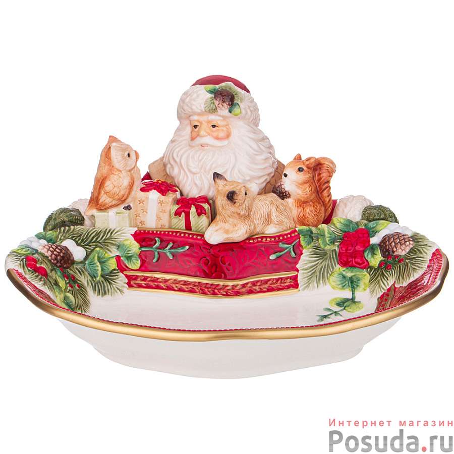 Блюдо lefard Дед мороз глубокое 31*30*16,5 см 
