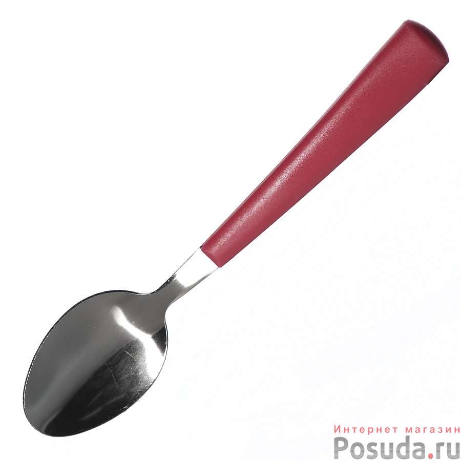 Ложка столовая с красной ручкой, 20 см