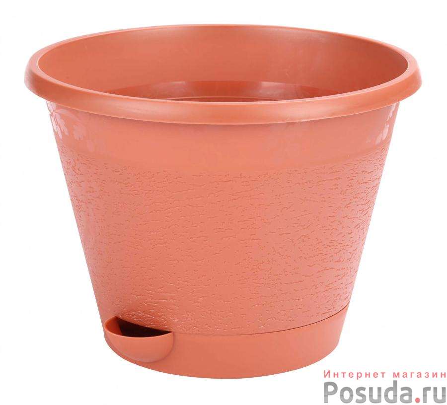 Горшок цветочный Мадера 3,5 л (коричневый)