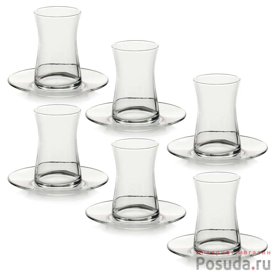 Чайный набор на 6 персон Pasabahce Heybeli, 50 мл