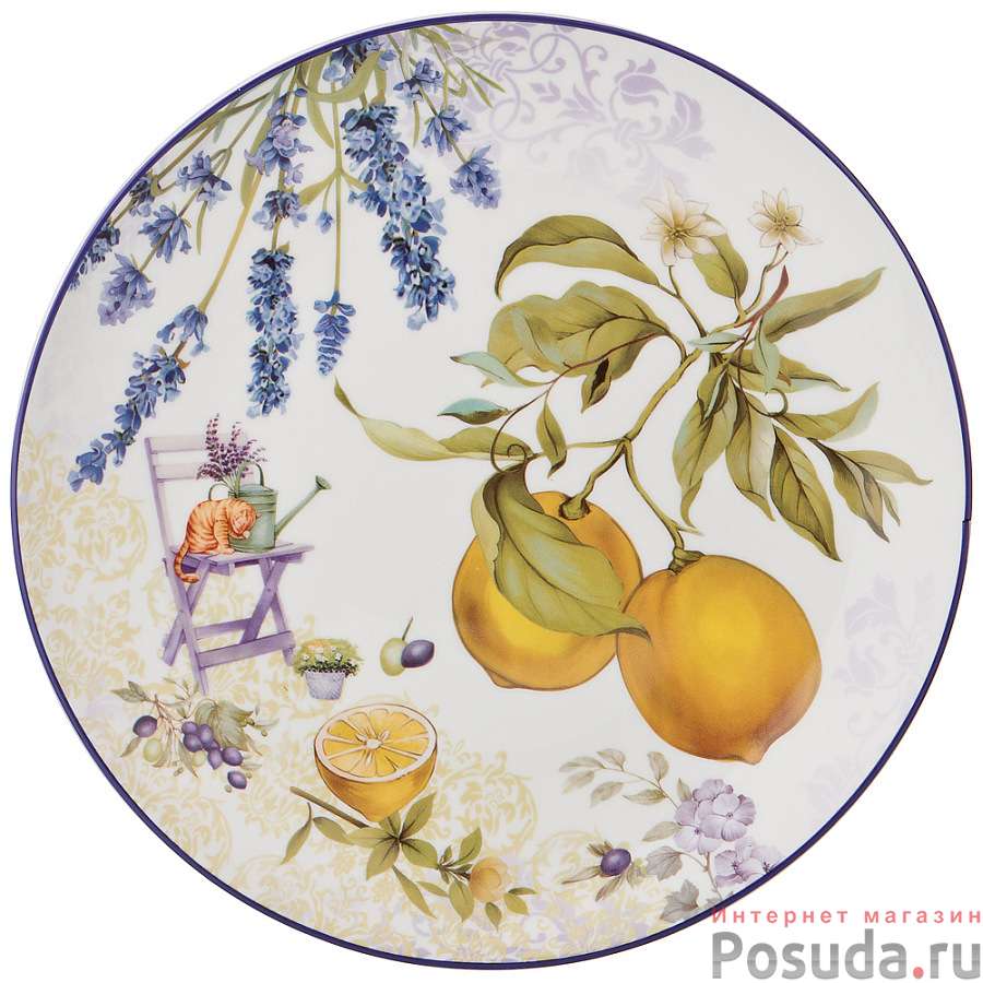 Набор тарелок обеденных Прованс лимоны 2 пр. 25,5 см 