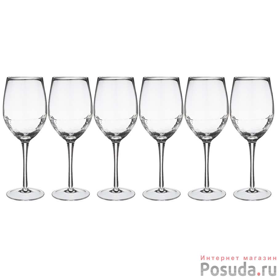 Набор бокалов для белого вина из 6-ти шт. Айсберг объем 400мл. высота 22см.