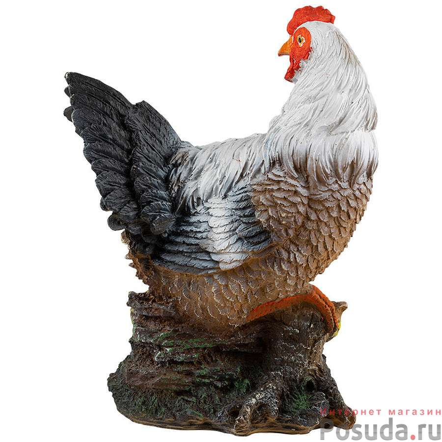 Фигурка садовая "Курица с цыплятами" (коричневая) 40х20х33 см