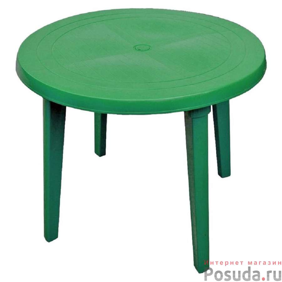 Стол круглый (900х900х750)(зелёный)