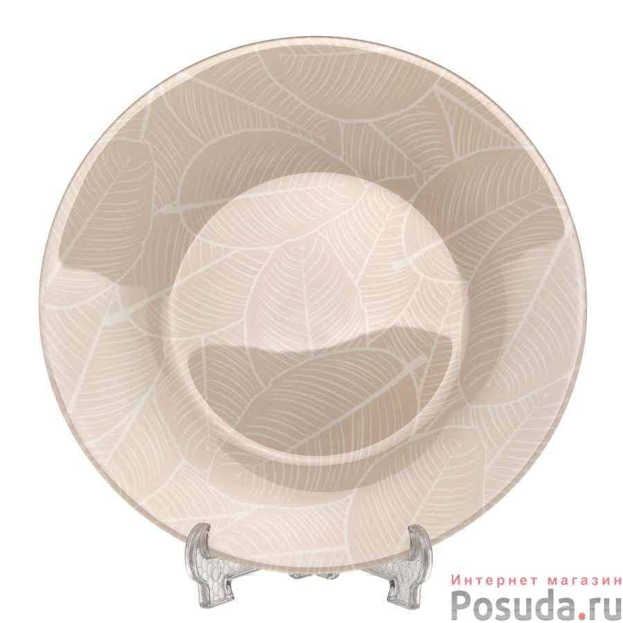 Тарелка упроч.Pasabahce Ливс беж.195 мм 2цв. (рис.41547)