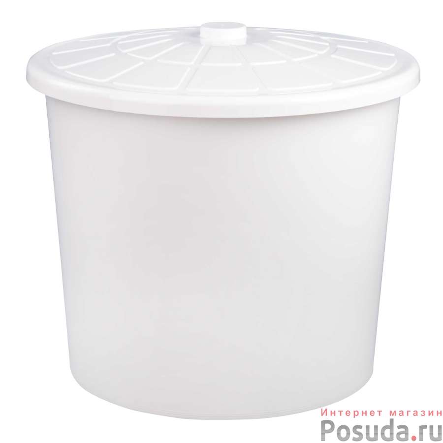 Бак универсальный 75 л (белый) с крышкой