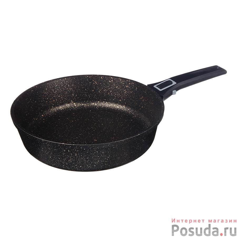 Сковорода agness премиум Черное золото 26x7 cм, корп 5 мм, съемн ручка, индукц, pfoa free