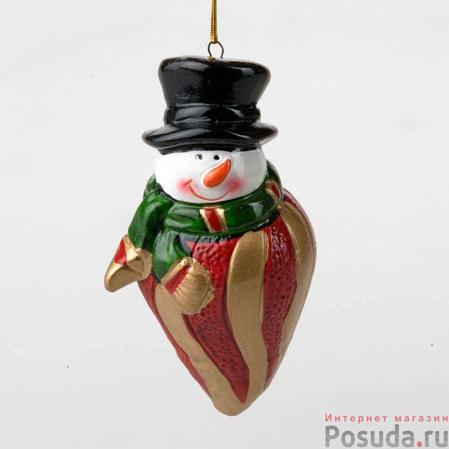 Украшение новогоднее  House & Holder "Снеговик", Н=10,5 см (в ассорт.)