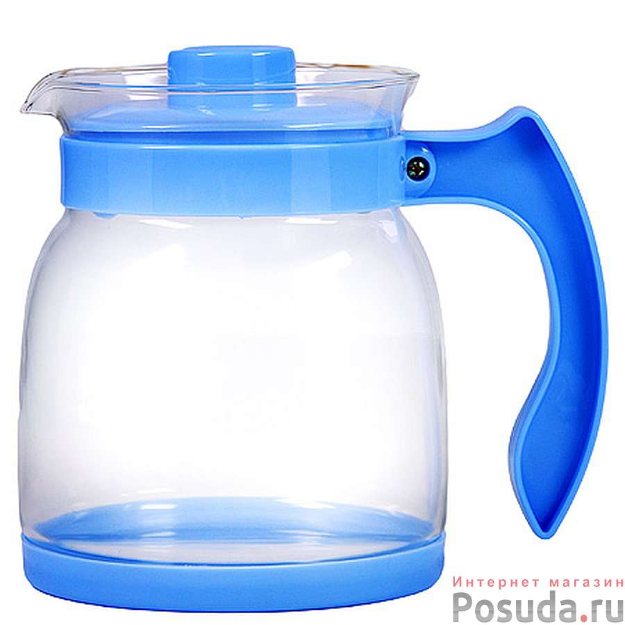Чайник заварочный син 1,5 л стекло MB