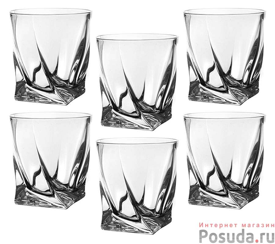 Набор стаканов для виски из 6 шт."КВАДРО", объем 340 мл