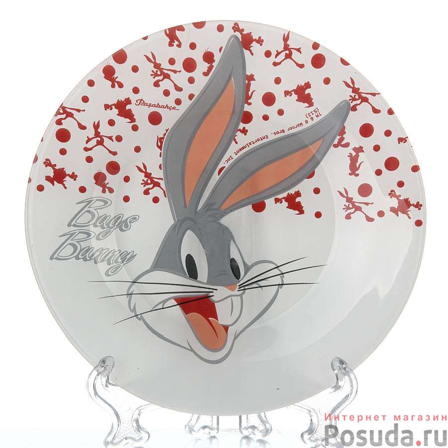 Тарелка закусочная (десертная) Pasabahce Bugs Bunny, D=19,5 см