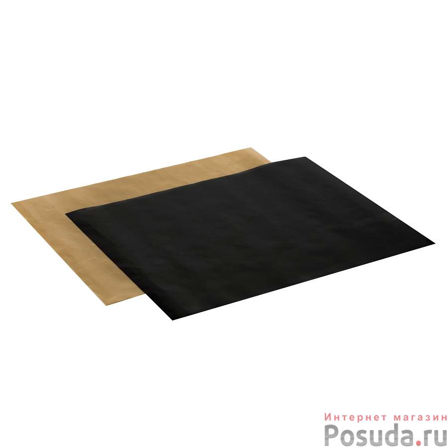 Тефлоновый коврик многоразовый 330*400 мм н-р из 2-х шт. (черн.+беж.)