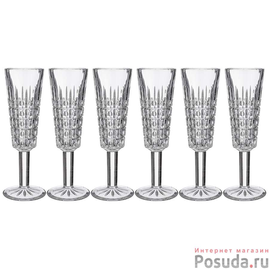 Набор бокалов для шампанского Графика 6шт. серия Muza color 150 мл высота=20 см.