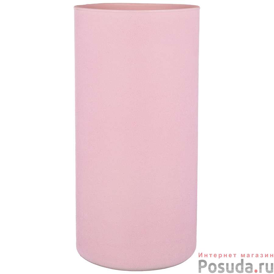 Ваза цилиндр Velvet rosa высота 30см диаметр 15см