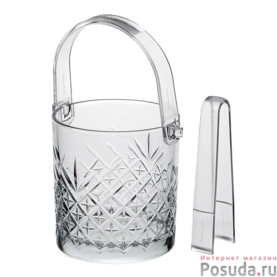 Емкость для льда 1000 мл TIMELESS с пластиковой ручкой и щипцами