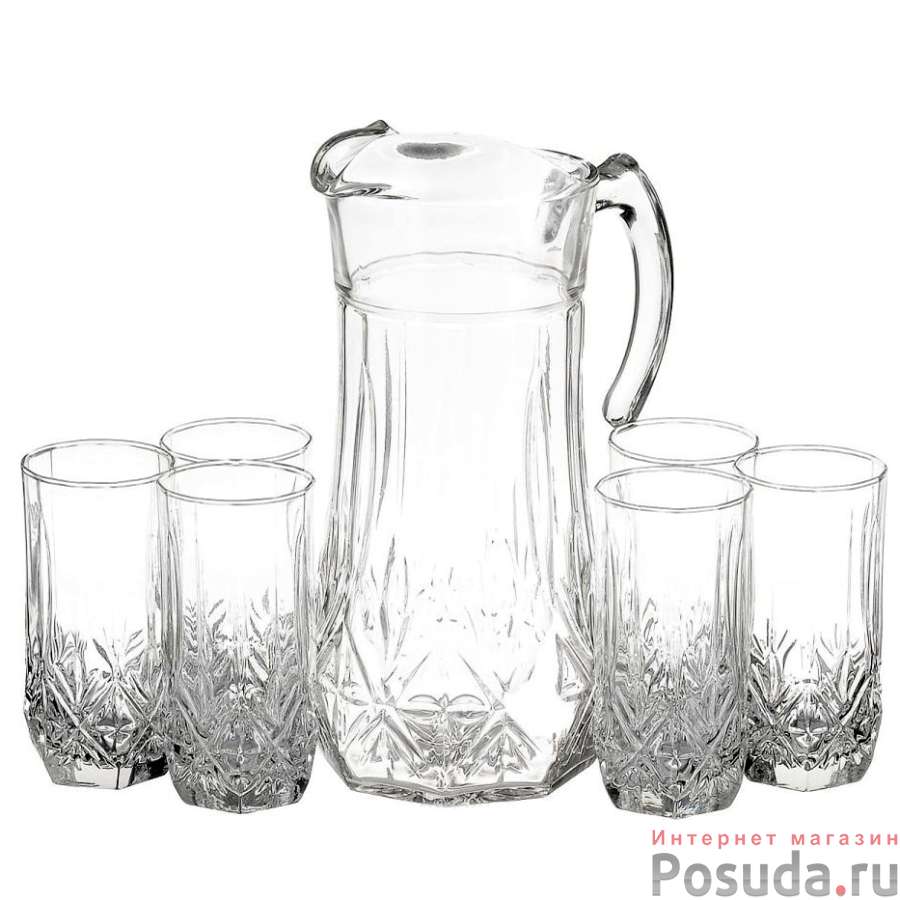 набор кувшин и стаканы. кувшин 1,3л (4) 1кск-4. графин и стаканы люменер. набор luminarc dream grasse кувшин + стаканы 7 предметов. набор 6 бокалов и кувшин богемия.