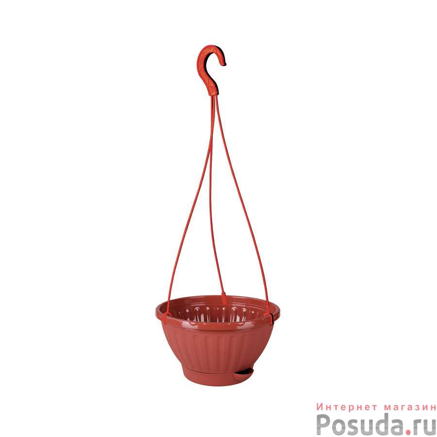 Горшок-кашпо "Мирабель" 3,5л подвесной (коричневый) (уп.30)