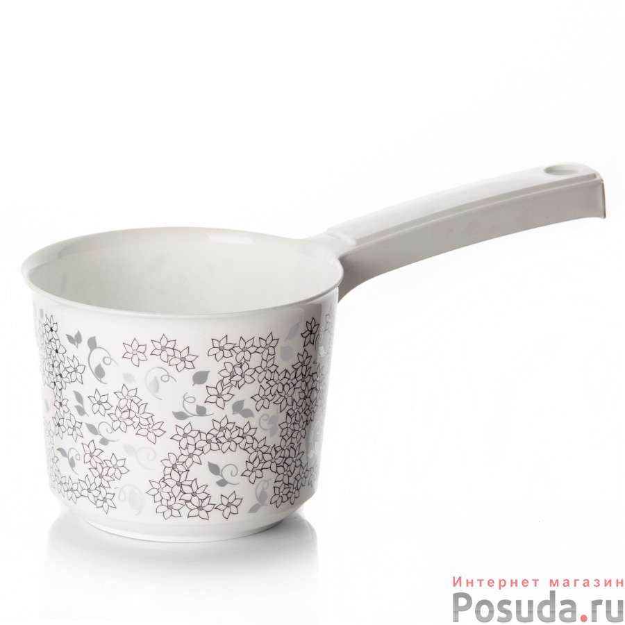 Ковш ДЕКО 1 л (цветы белые)