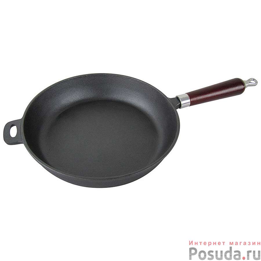 Сковорода чугунная с деревянной ручкой CIF24-W, диам - 24 см
