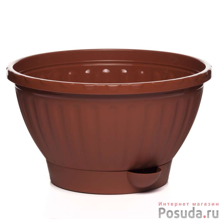 Горшок-кашпо с поддоном Мирабель 3,5 л (корич.)