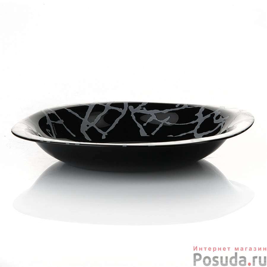 Тарелка столовая глубокая Luminarc Dripping Black, D=21 см