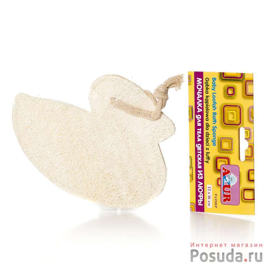 Мочалка из люфы детская уточка 12*16 см