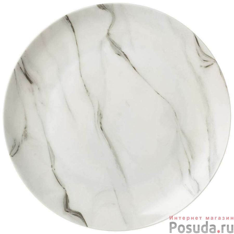 Тарелка обеденная lefard bianco marble 27см 