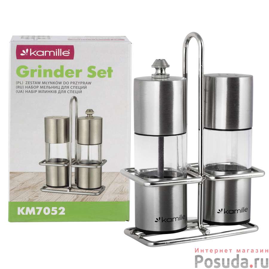 Набор перцемолок 2шт на подставке 11*4см