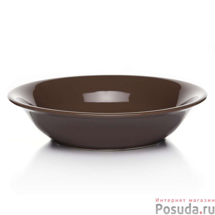 Тарелка глубокая коричневая 20 см Kutahya Porcelain