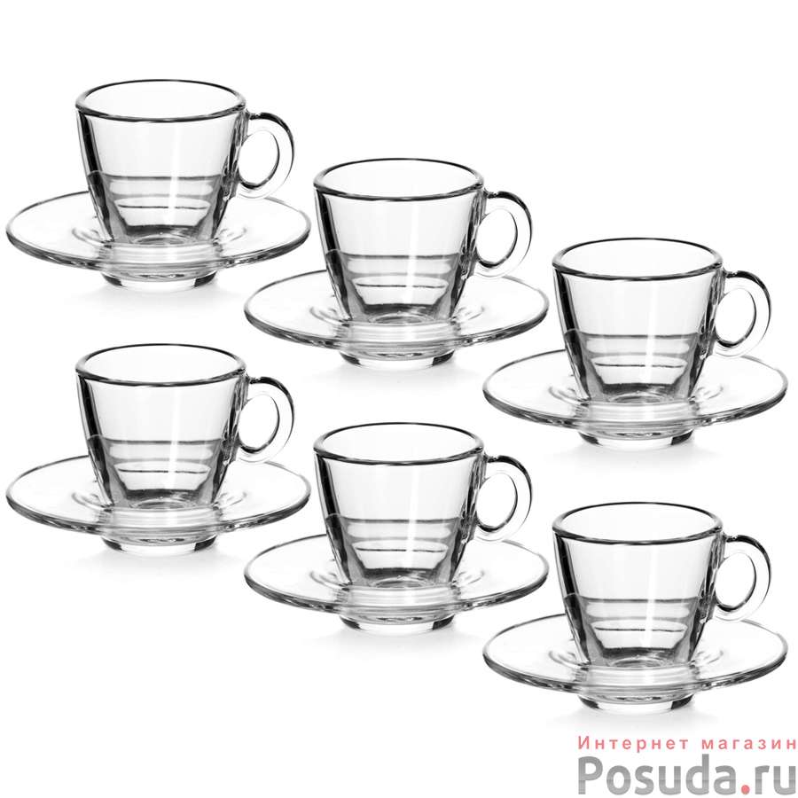 Набор чайный на 6 персон Pasabahce "Aqua", 72 мл