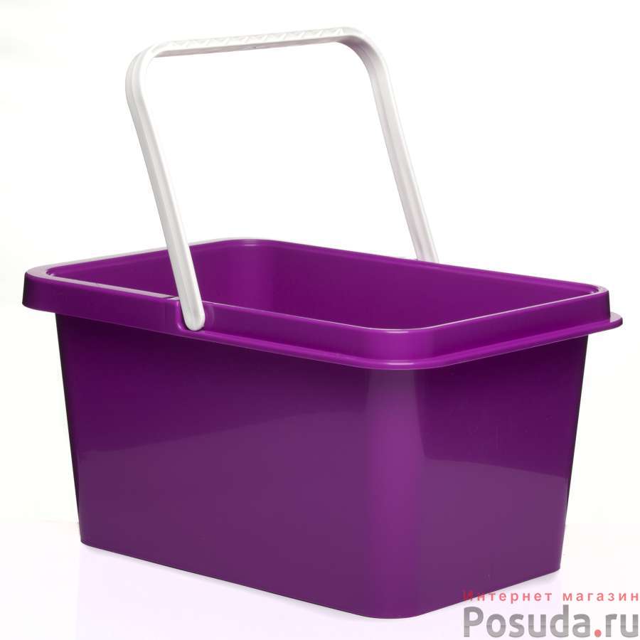 Ведро прямоугольное 15 л (цвет в ассортименте)