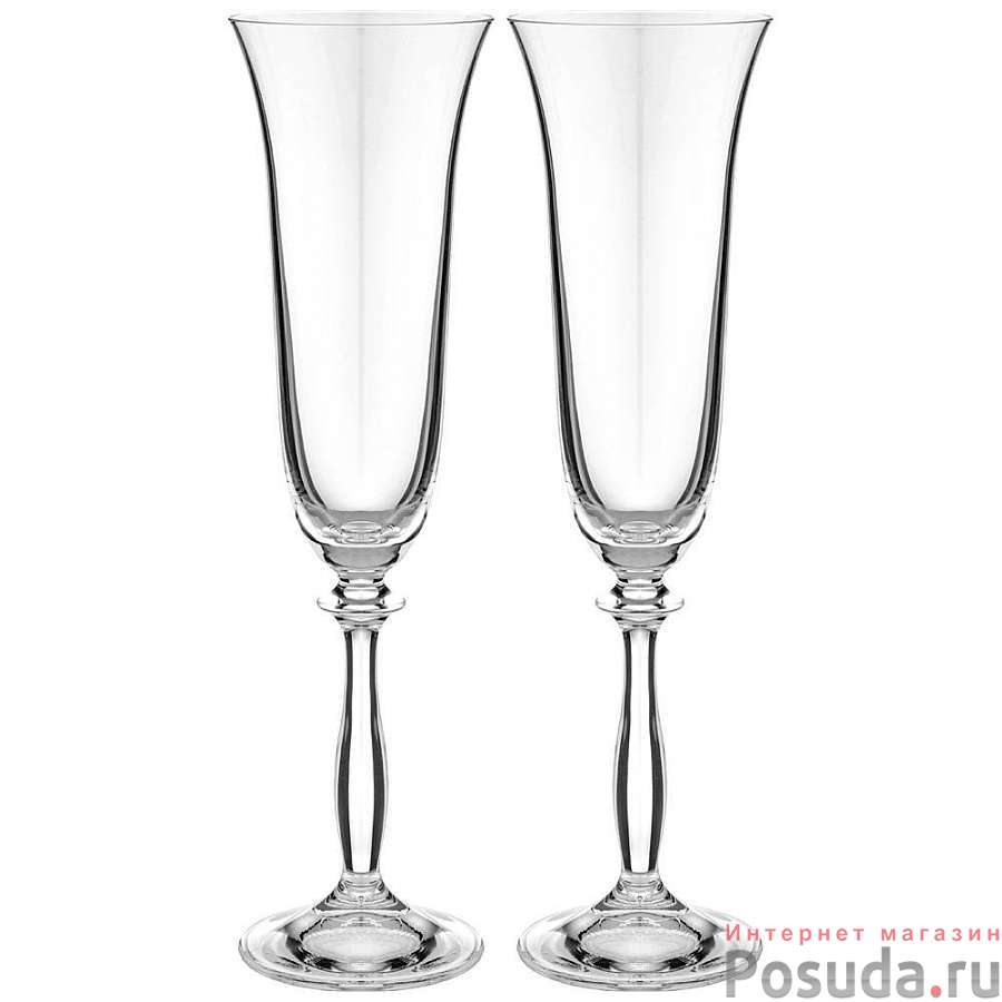 Набор бокалов для шампанского из 2 штук Анжела 190мл
