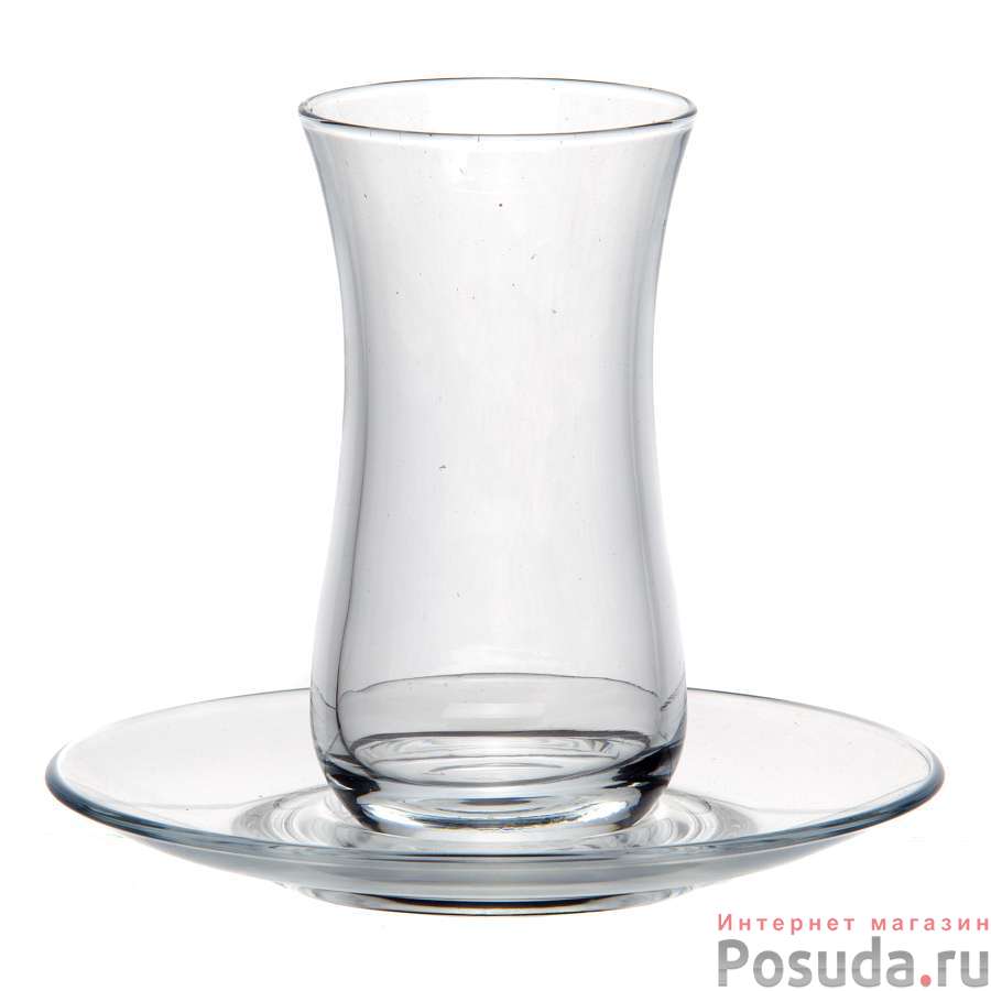 Чайный набор 12 пр. (6 стаканов 120 мл+6 блюдец 126 мм)