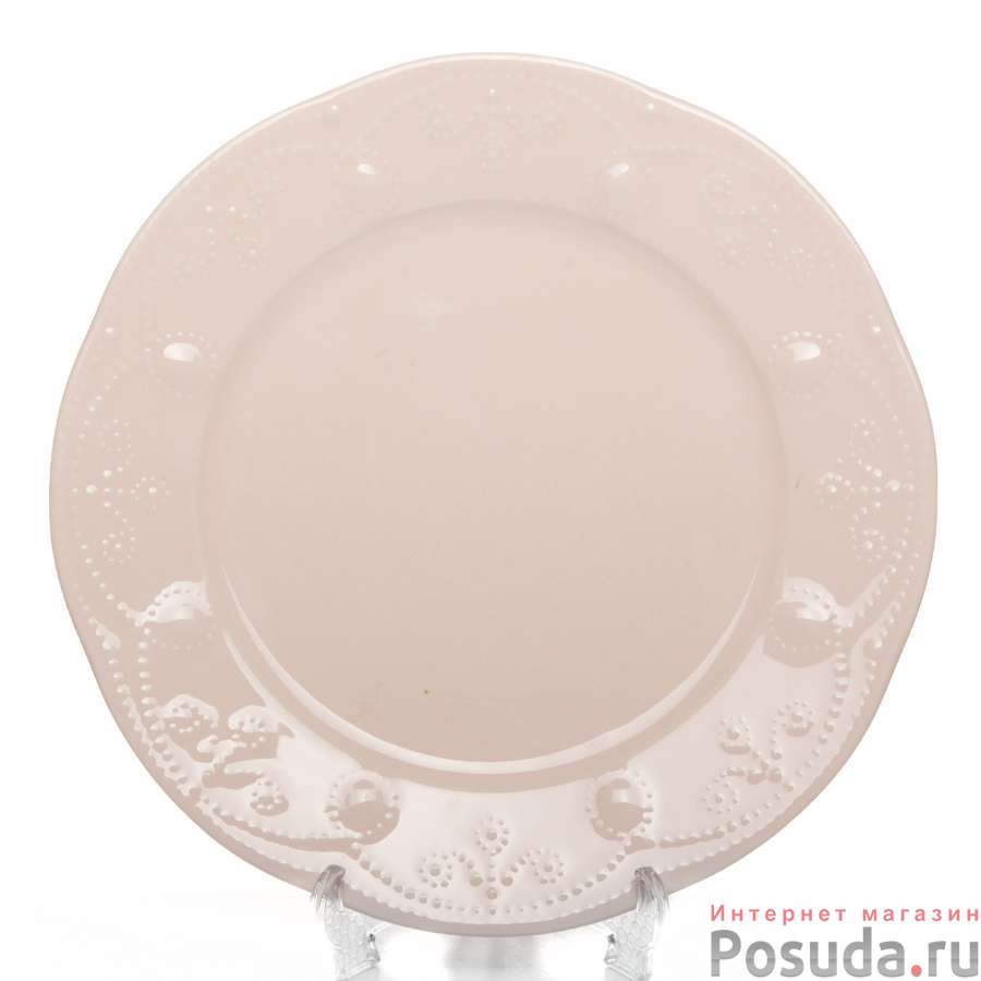 Тарелка Fulya 23 см кремовая