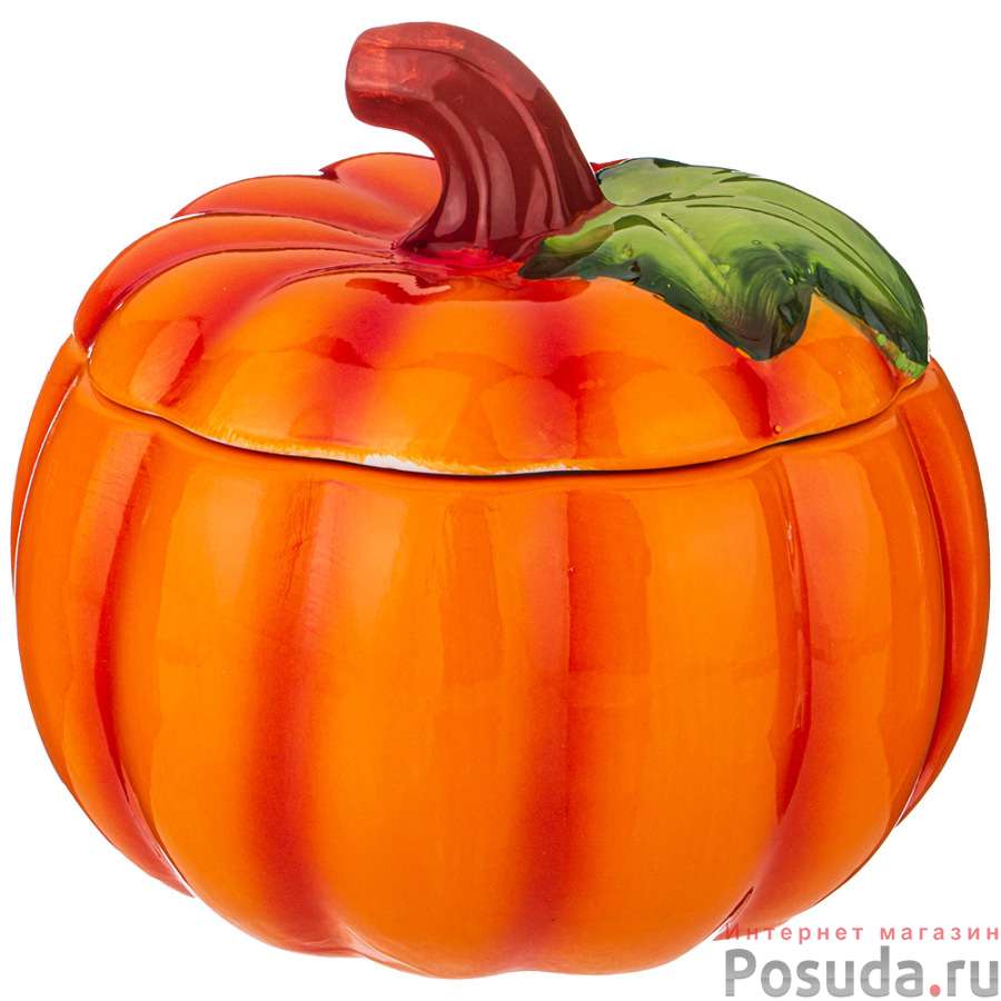 БЛЮДО ДЛЯ ЗАПЕКАНИЯ С КРЫШКОЙ "ТЫКВА" 1000 МЛ. 16*16*14,5 СМ. КОЛЛЕКЦИЯ "IL RACCOLTO"