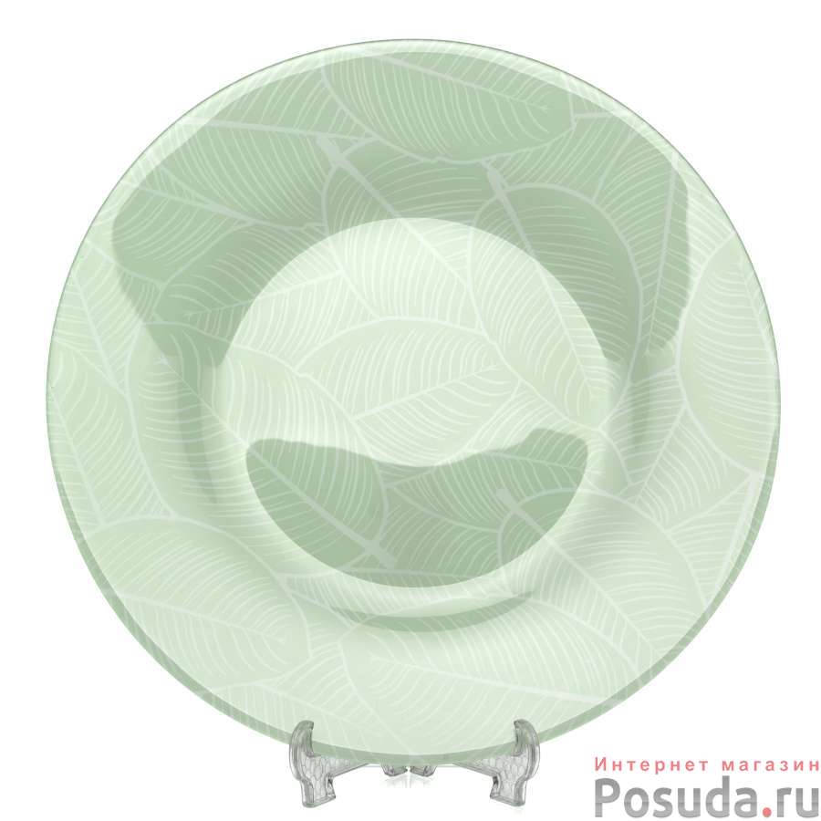 Тарелка упроч.Pasabahce Ливс зел. 260 мм 2 цв. (рис.41546)