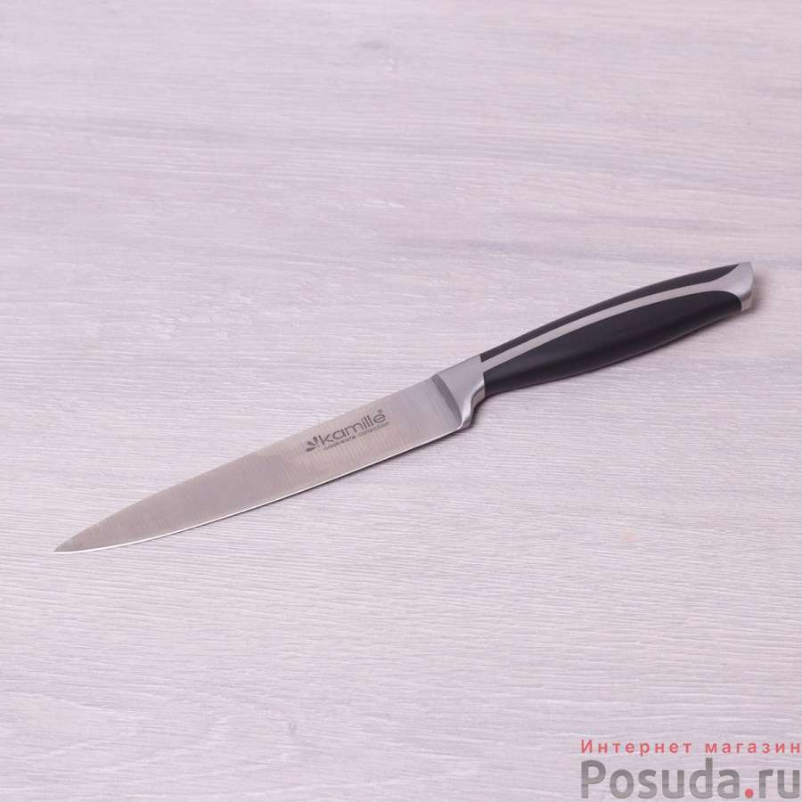 Нож универсальный Kamille из нержавеющей стали с ручкой из ABS (лезвие 12.5см; рукоятка 11см)