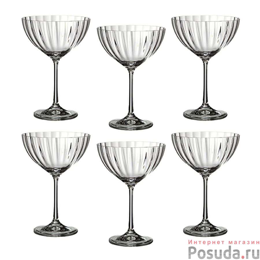 Набор бокалов для шампанского "WATERFALL", 6 шт., 340 мл