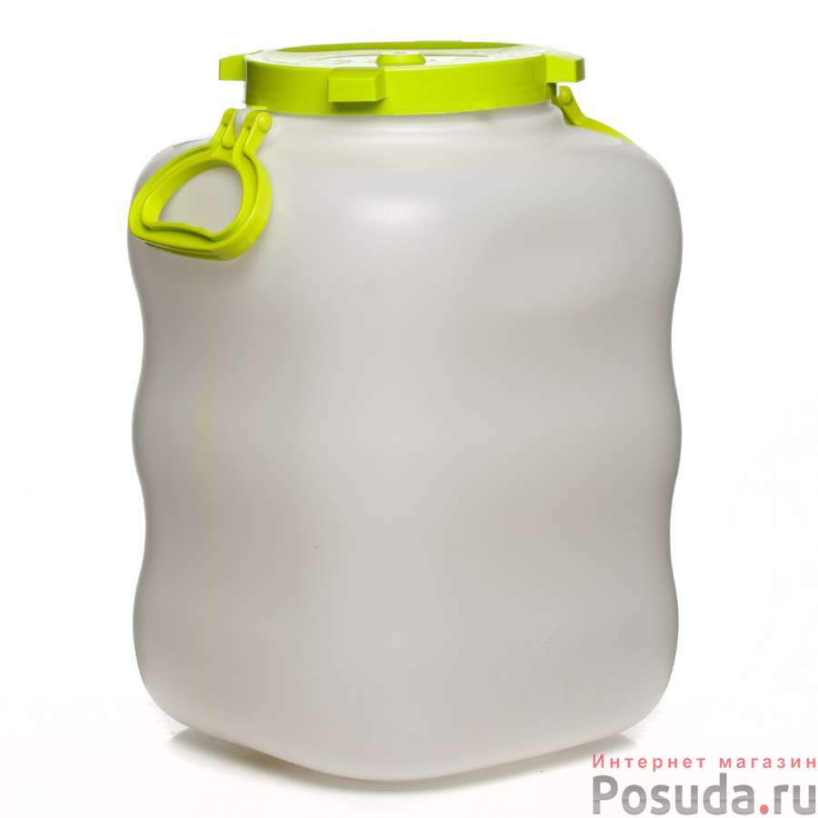 Бак с крышкой и ручками 40 л (белый)