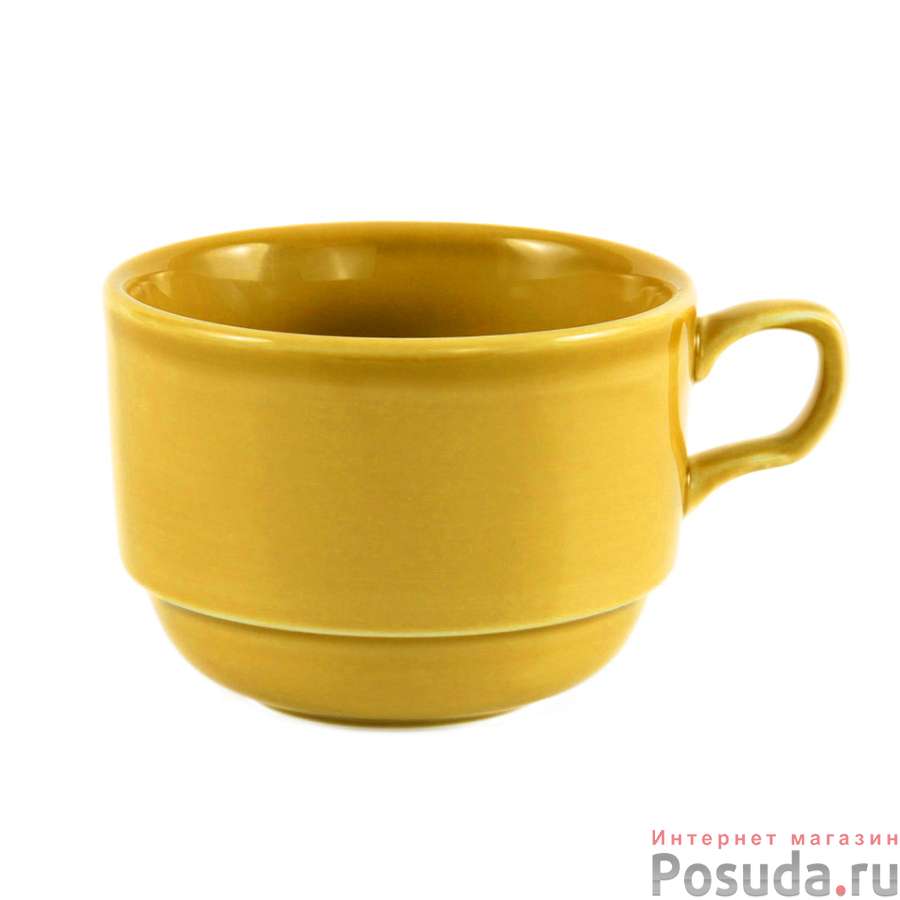 Чашка чайная ф.Браво емк.250 см3 Акварель (желтый) 1 сорт