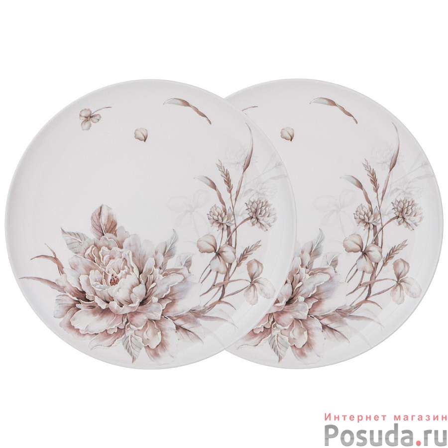 Набор тарелок обеденных lefard 'white flower" 2 шт. 25,5 см 
