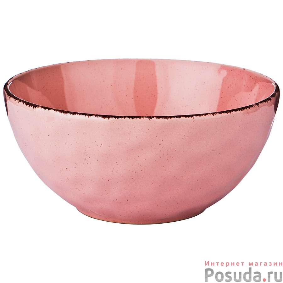 Салатник диаметр=15 см коллекция Отражение цвет:розовая пудра 