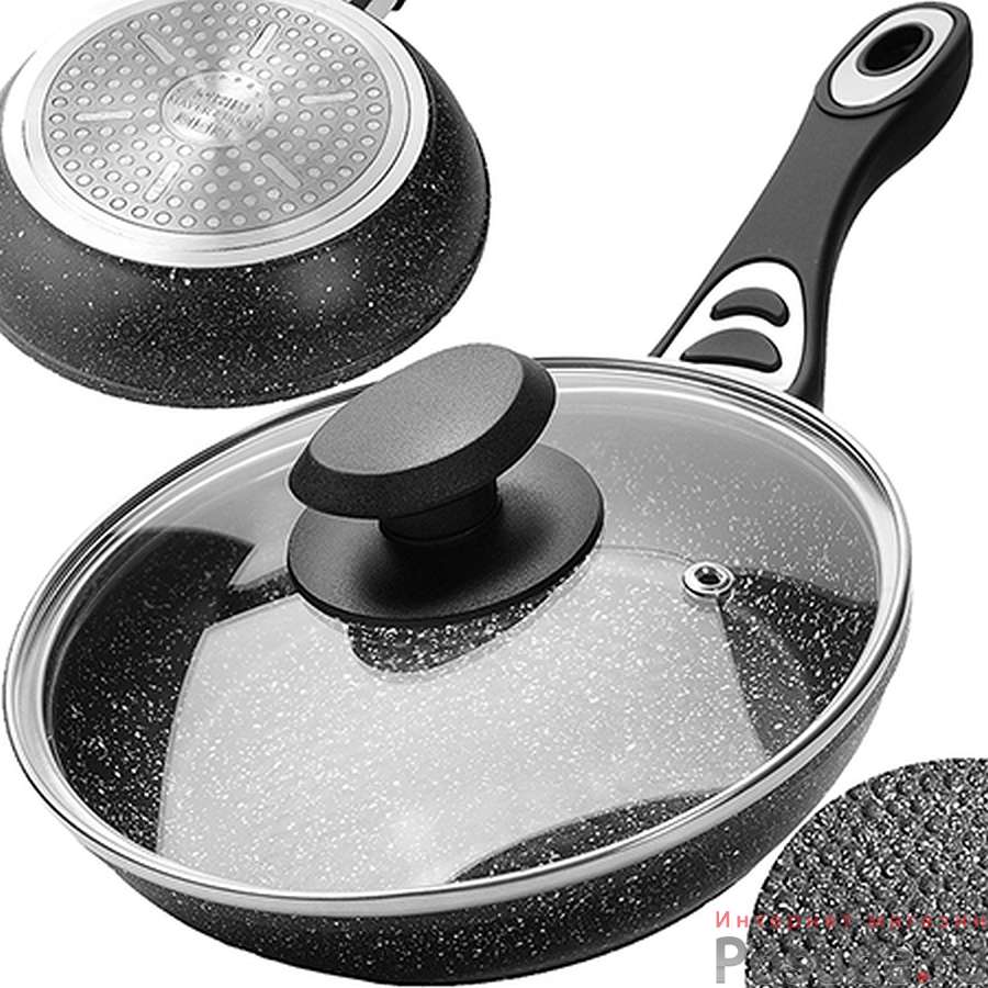 Сковорода с крышкой 18 см алюмин/антиприг/покрыт MB