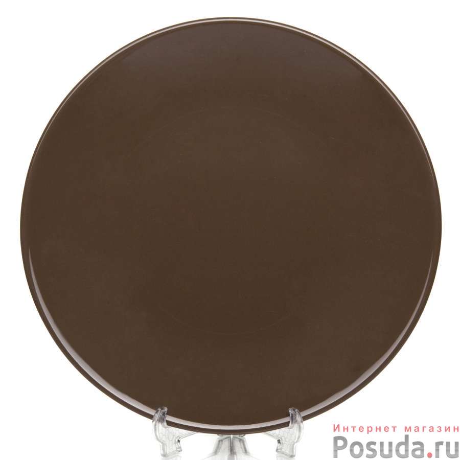 Тарелка коричневая 25 см