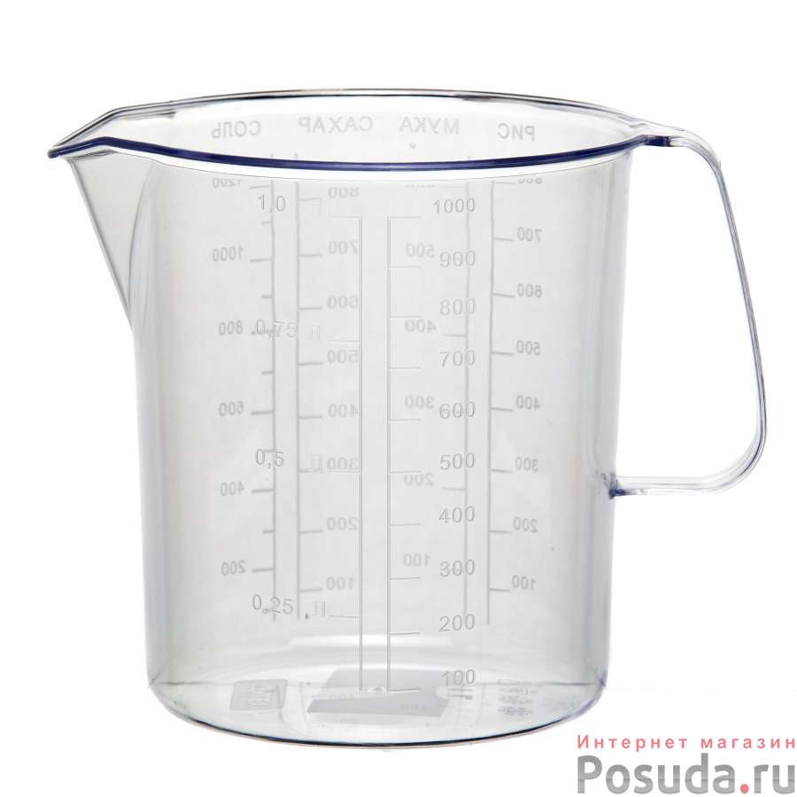 Кружка мерная 1л (бесцветный)