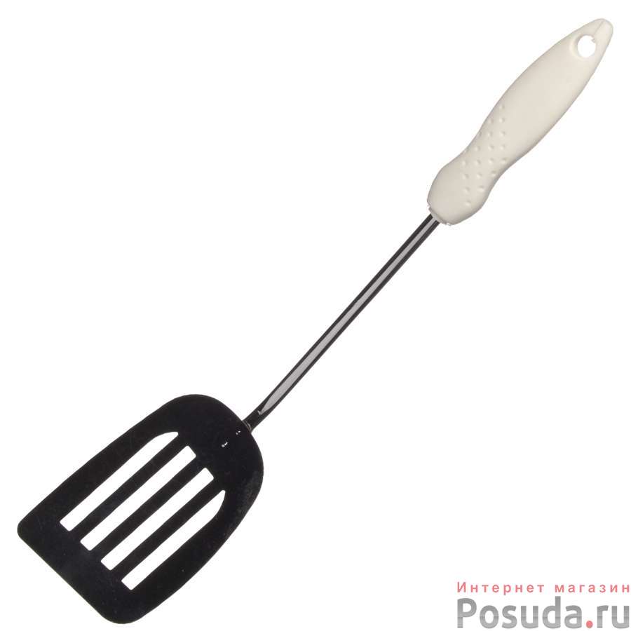 ЛОПАТКА "Порто" хром с белой ручкой