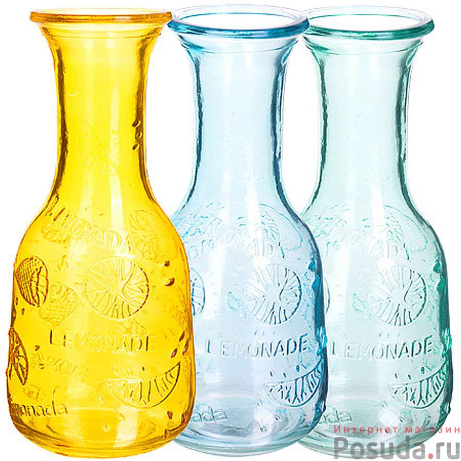 Графин стеклянный 1 литр LR цвет в ассортименте