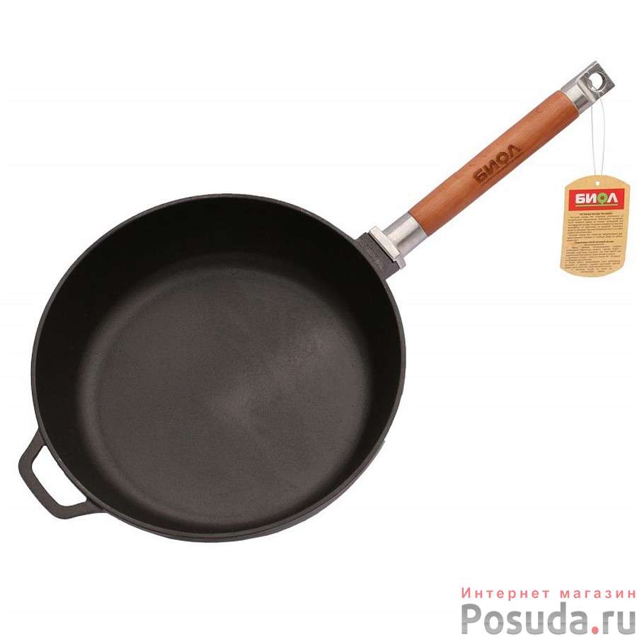 Сотейник чугунный 240 с/ дер.ручка